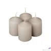 Kép 1/3 - Adventi gyertya matt Pasztel szürke 4x4x6cm darabos! a termék ára 1db-ra értendő!