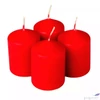 Kép 1/4 - Adventi gyertya matt piros intenzív Piros 4x4x6cm darabos! a termék ára 1db-ra értendő!