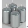 Kép 2/4 - Adventi gyertya metál ezüst intenzív Ezüst 4x4x6cm darabos! a termék ára 1db-ra értendő!