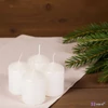 Adventi gyertya metál intenzív Fehér 4x4x6cm gyöngyházfehér a termék ára 1db-ra értendő!