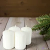 Adventi gyertya metál intenzív Fehér 4x4x6cm gyöngyházfehér a termék ára 1db-ra értendő!