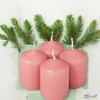 Adventi gyertya metál Rózsaszín 4x4x6cm darabos! a termék ára 1db-ra értendő!