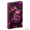 Agenda mágneses 2026 Purple Flowers, 13x21 cm Realsystem 2026 kollekció!