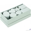Kép 1/2 - Ajándékdoboz szett 15db-os 24x12x8cm fehér 