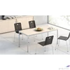 Kép 2/3 - Általános asztal fémlábbal 75x130cm MAYAH Freedom SV-38 juhar