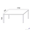 Kép 3/3 - Általános asztal fémlábbal 75x170cm MAYAH Freedom SV-40 fehér