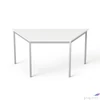 Kép 1/4 - Általános asztal fémlábbal trapéz alakú 75x150/75cm MAYAH Freedom SV-41 fehér