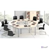 Általános asztal fémlábbal trapéz alakú 75x150/75cm MAYAH Freedom SV-41 juhar