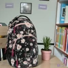 Ars Una 24 Flowery black iskolatáska többcipzáras