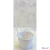Kaspó bambusz füles fehér 14x36x11cm
