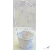 Kép 1/2 - Kaspó bambusz füles fehér 14x36x11cm