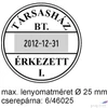 Kép 2/2 - Bélyegző Trodat 46125 dátumbélyegző O 25 mm, dát.: 3 mm