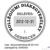 Kép 2/2 - Bélyegző Trodat 46140 dátumbélyegző O 40 mm, dát.: 3 mm