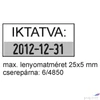 Kép 2/2 - Bélyegző Trodat 4850 dátumbélyegző 25 x 5 mm, dát.: 3,8 mm