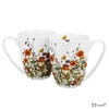 Bögre porcelán 360ml WILD BIRD 2 db/szett-virágos Díszdobozban