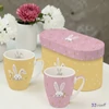 Bögre porcelán 3,5dl dobozban,2db-os, Hello