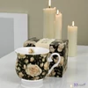 Bögre porcelán 400ml dobozban, English Roses Black