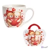 Bögre porcelán 460ml Bears whit hearts díszcsomagolásban