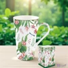 Bögre porcelán 600ml dobozban, Botanic Chic