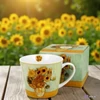 Bögre porcelán 600ml dobozban, Van Gogh: Napraforgók