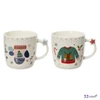 Bögre porcelán karácsony 24' 2 féle mintával 9cm sdkae 1db/ár