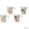 Bögre porcelán karácsony 24' 4féle mintával 5,5cmx8.5cmx10.5cm sdkae 1db/á