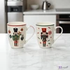 Bögre porcelán karácsony 24' diótörő mintás, 2 féle kézzel festett 55cmx8.2cmx10.5cm sdkae