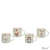 Bögre porcelán karácsony 24' karácsony mintás4 féle 12.5cmx11.5cmx10.5cm sdkae