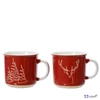 Bögre porcelán karácsony 24' selyem szita nyomással piros fehér 10cmx12.7cmx9.3cm sdkae