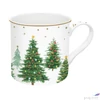 Kép 1/2 - Bögre Porcelán karácsonyi 3dl Festive Trees dobozban