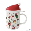 Kép 5/5 - Bögre Porcelán karácsonyi 3,7dl tetővel fémszűrővel,Christmas Frie dobozban