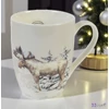Bögre porcelán karácsony fehér állat mintás8,2x5,5,10,5cm SDKAE25 4féle