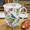 Bögre porcelán 350ml BIRD ON A BRANCH Díszdobozban teaszűrővel