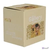 Bögre porcelán 400ml és medállal (Klimt) THE KISS ECRU Díszdobozban teaszűrővel