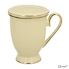 Bögre porcelán 400ml VICTORIA ECRU Díszdobozban teaszűrővel