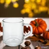 Bögre üveg 240ml 8x8cm egyenes áttetsző falú Bögre kerámia, Üvegpohár, capuccinos bög
