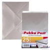 Kép 1/4 - Boríték C6 szilikonos Pukka PadSilver, ezüst