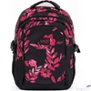 Kép 2/8 - Budmil ovális hátizsák 25' Fekete-Pink Mintás,33x46x21cm 10110149/S89