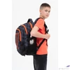 Kép 7/8 - Budmil ovális hátizsák 25' Fekete Mintás-Narancs,33x46x21cm 10110149/S90