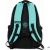 Kép 3/8 - Budmil ovális hátizsák 25' Menta-Fekete,33x49x28cm 10110183/S48