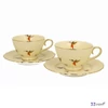 Csésze aljjal porcelán 260ml HUMMINGBIRD ECRU 2 db/szett Díszdobozban