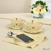 Csésze aljjal porcelán 260ml HUMMINGBIRD ECRU 2 db/szett Díszdobozban