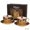 Csésze aljjal porcelán 250ml (Klimt) THE KISS BROWN 2 db/szett Díszdobozban