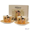 Csésze aljjal porcelán 270ml (Klimt) THE KISS ECRU 2 db/szett Díszdobozban
