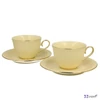 Csésze aljjal porcelán 290ml VESPER ECRU 2 db/szett Díszdobozban