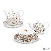 Csésze és teáskanna porcelán 350ml rozsdamentes teaszűrővel SAFA Díszdobozban