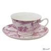 Csésze+alj Porcelán 2,5dl keleti tájas, pink