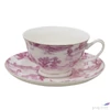 Kép 1/4 - Csésze+alj Porcelán 2,5dl keleti tájas, pink