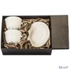 Csésze+alj Porcelán 6 személyes, 280ml, Amber