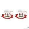 Kép 1/2 - Csésze+alj Porcelán karácsonyi 100ml Vintage Nutcracker 2db-os dobozban